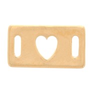 Intercalaire rectangle évidé motif coeur - 16x9 mm - Plaqué Or 3 microns x1|raw }}