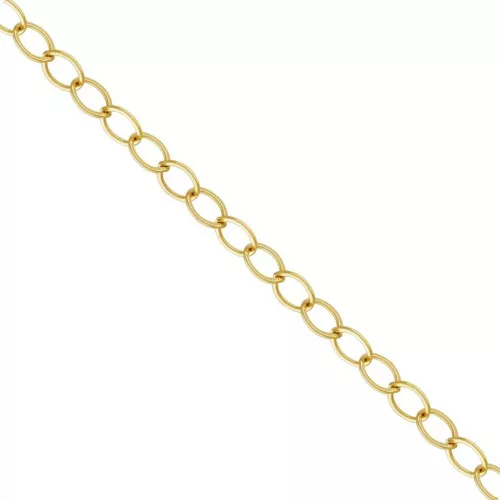 Chaîne maille Forçat limée 3.6 mm en Gold filled (or laminé)  x20cm