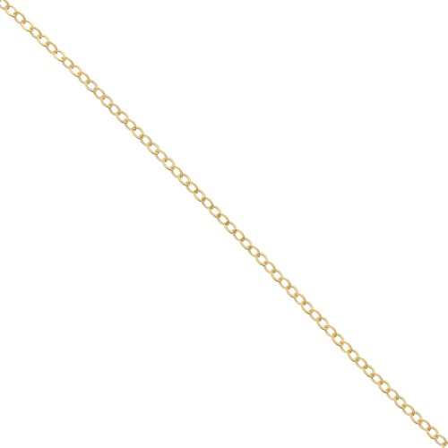 Chaîne maille Forçat limée 1.7 mm en Gold filled (or laminé)  x50cm