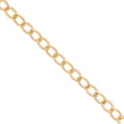 Chaîne maille Forçat limée 1.7 mm en Gold filled (or laminé)  x50cm