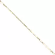 Chaîne maille Fantaisie figaro 2.1 mm en Gold filled (or laminé) x50cm