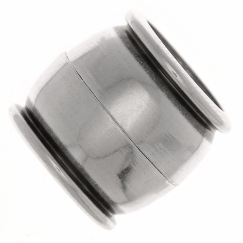 Fermoir aimanté 15x14 mm pour cordon 10 mm - Placage argent fin vieilli x1