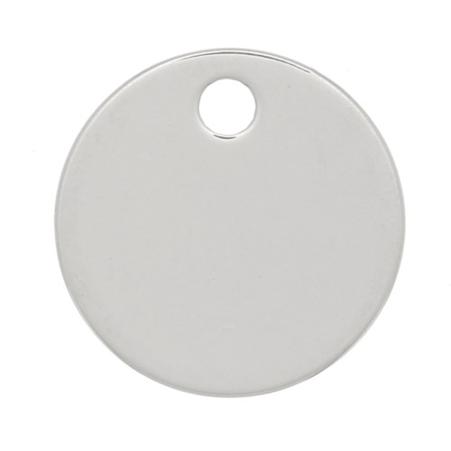 Sequin rond 8 mm - médaille à graver - Argent 925 x1