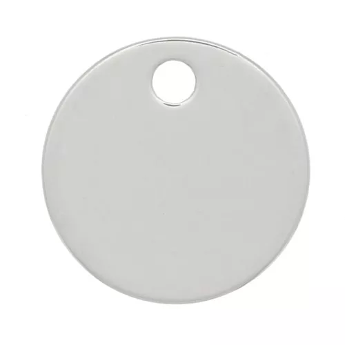 Sequin rond 8 mm - médaille à graver - Argent 925 x1
