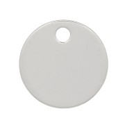 Sequin rond 6 mm - médaille à graver - Argent 925 x1|raw }}