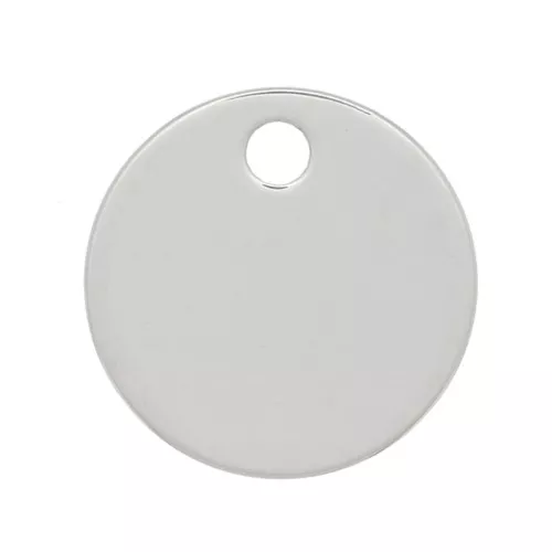 Sequin rond 6 mm - médaille à graver - Argent 925 x1