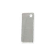 Breloque rectangulaire à graver 12 mm en Argent 925 x1|raw }}