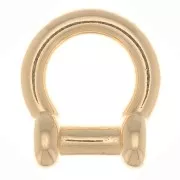 Pendentif intercalaire style fermoir manille 20x18 mm - Doré à l'or fin x1