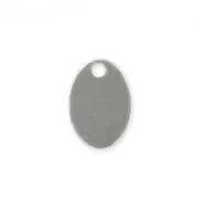 Sequin ovale 10 mm - médaille à graver en Argent 925 x1