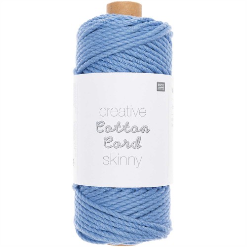Bobine de corde en coton pour macramé 3mm -Creative Cotton Cord Skinny Bleu x 55m