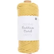 Bobine de corde en coton pour macramé 3mm -Creative Cotton Cord Skinny Jaune x 55m