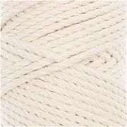 Bobine de corde en coton pour macramé 3mm -Creative Cotton Cord Skinny Ecru x 55m
