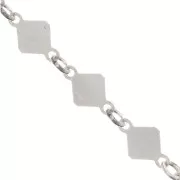 Chaîne maille Fantaisie losange 4 mm en Argent 925 x50cm