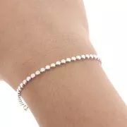 Chaîne maille Fantaisie rond strié 2.8 mm en Argent 925 x50cm