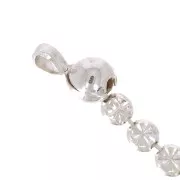 Chaîne maille Fantaisie rond strié 2.8 mm en Argent 925 x50cm