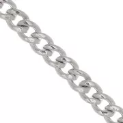 Chaîne maille Gourmette 3 mm en Argent 925 x50cm