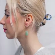 Créoles fines à décorer 31 mm - Acier inoxydable 304L Doré x2