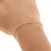 Chaîne maille cheval 2,5 mm Doré à l'or fin x1m