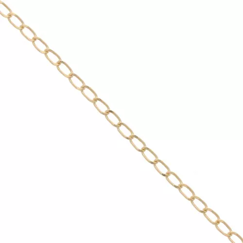 Chaîne maille cheval 2,8 mm Doré à l'or fin x1m