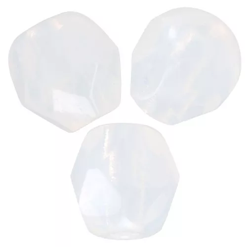 Facettes 4 mm White Opal x50