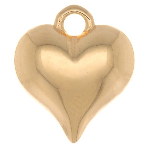 Pendentif coeur 16x14 mm - Doré à l'or fin x1