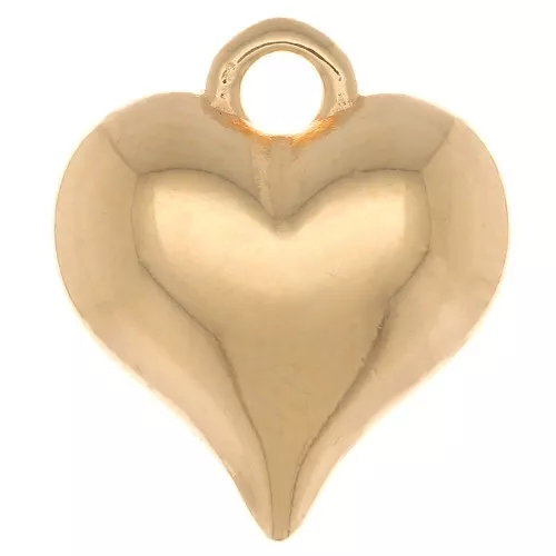 Pendentif coeur 16x14 mm - Doré à l'or fin x1