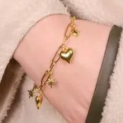 Pendentif coeur 16x14 mm - Doré à l'or fin x1