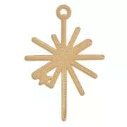 Pendentif étoile du nord 36x25 mm - Doré à l'or fin x1