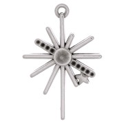 Pendentif étoile du nord 36x25 mm - Placage argent fin vieilli x1|raw }}