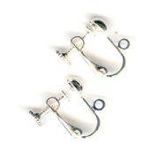 Clips d'oreille à vis Placage argent fin x2|raw }}