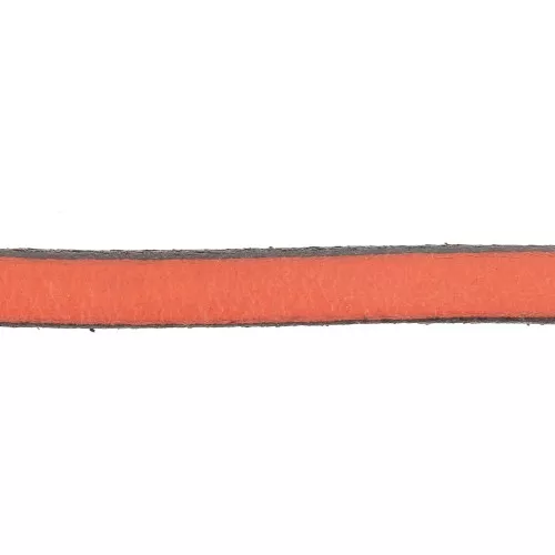 Lacet cuir 5x2 mm Orange x30cm