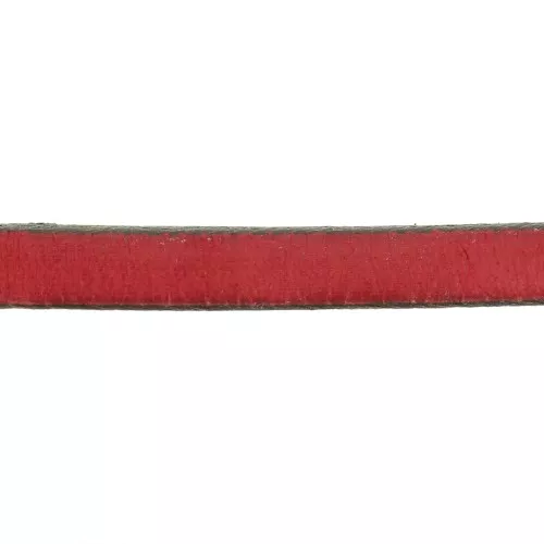 Lacet cuir 5x2 mm Rouge x30cm
