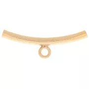 Tube avec attache 20x6 mm pour cordon 1.5 mm - Gold filled (or laminé)  x1