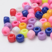 Assortiment de perles Pony beads - 8x6 mm Multicolore x50|raw }}