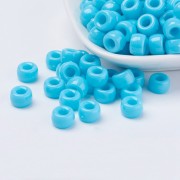 Perles gros trous - Pony beads - 9x6 mm Turquoise x50|raw }}