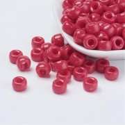 Perles gros trous - Pony beads - 9x6 mm Rouge x50|raw }}