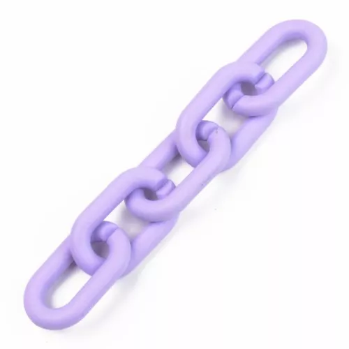 Maillons ovales en acrylique 27X16 mm - Opaque Violet Mat x10