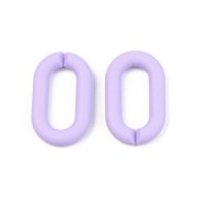 Maillons ovales en acrylique 27X16 mm - Opaque Violet Mat x10