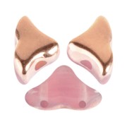 Perles en verre Hélios® par Puca® 6x10 mm - Rose Opal Capri Gold x10g