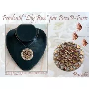 Perles en verre Hélios® par Puca® 6x10 mm - Rose Opal Tweedy x10g