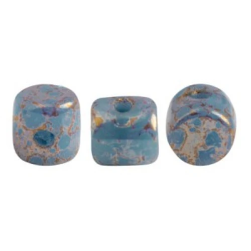 Minos® par Puca® 2.5x3 mm - Opaque Blue Turquoise Bronze x5g