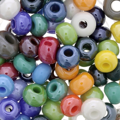 Perles rocailles Preciosa  3/0 5.6 mm - Mix Opaque Luster x20g