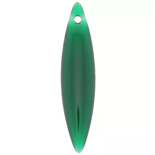 Navettes en métal et résine époxy 25x5.5 mm - Vert sapin x 10