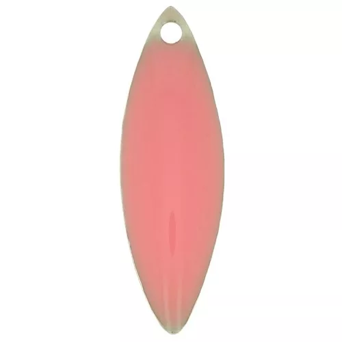 Sequins navette en métal et résine époxy 16x5 mm - Rose clair x6
