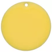 Sequin rond en métal et résine époxy 25 mm - Jaune x1