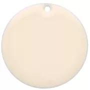 Sequin rond en métal et résine époxy 25 mm - Crème x1