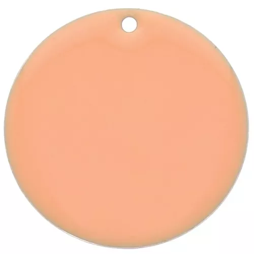 Sequin rond en métal et résine époxy 25 mm - Light rose x1