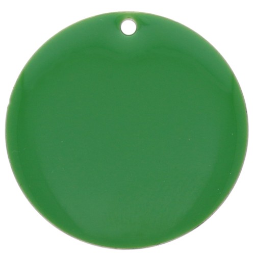 Sequin rond en métal et résine époxy 25 mm - Vert x1