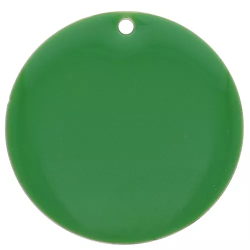 Sequin rond en métal et résine époxy 25 mm - Vert x1