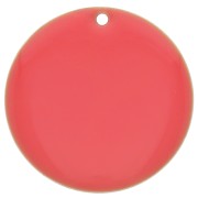 Sequin rond en métal et résine époxy 25 mm - Rose corail x1|raw }}